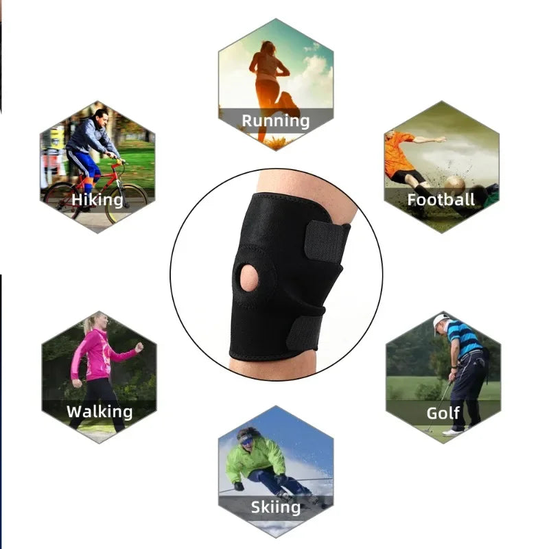 1Pc New Upgraded Professional Knee Brace for Pain Relief,Adjustable Knee Support with Patella Pad & Side Stabilizers, Compression Knee Sleeve for Meniscus Tear, ACL, Joint Pain, Runner, Workout-Men & Women (S/M)