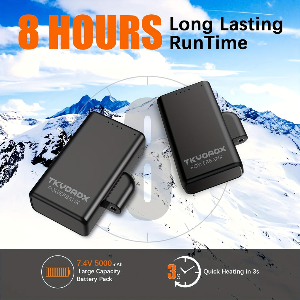 Heated Gloves, Rechargeable Electric Heated Gloves For Men Women, Winter Touchscreen Gloves For Skiing Hiking Riding