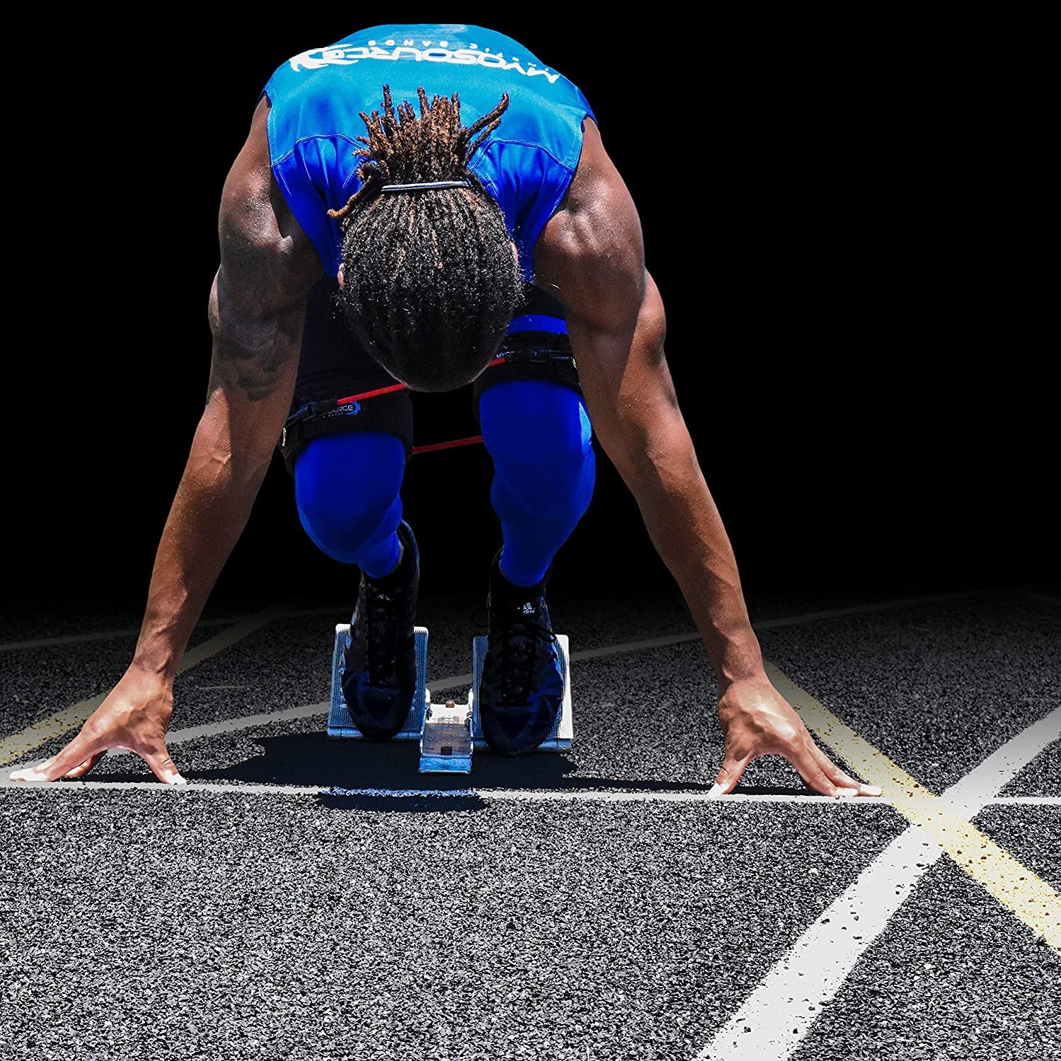 Leg Resistance Bands for Speed, Agility & Fitness Training | 4-Level Athletic Resistance System for All Ages | Includes Stretch Strap & Digital Training Program