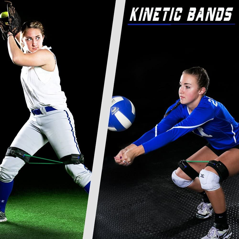 Leg Resistance Bands for Speed, Agility & Fitness Training | 4-Level Athletic Resistance System for All Ages | Includes Stretch Strap & Digital Training Program