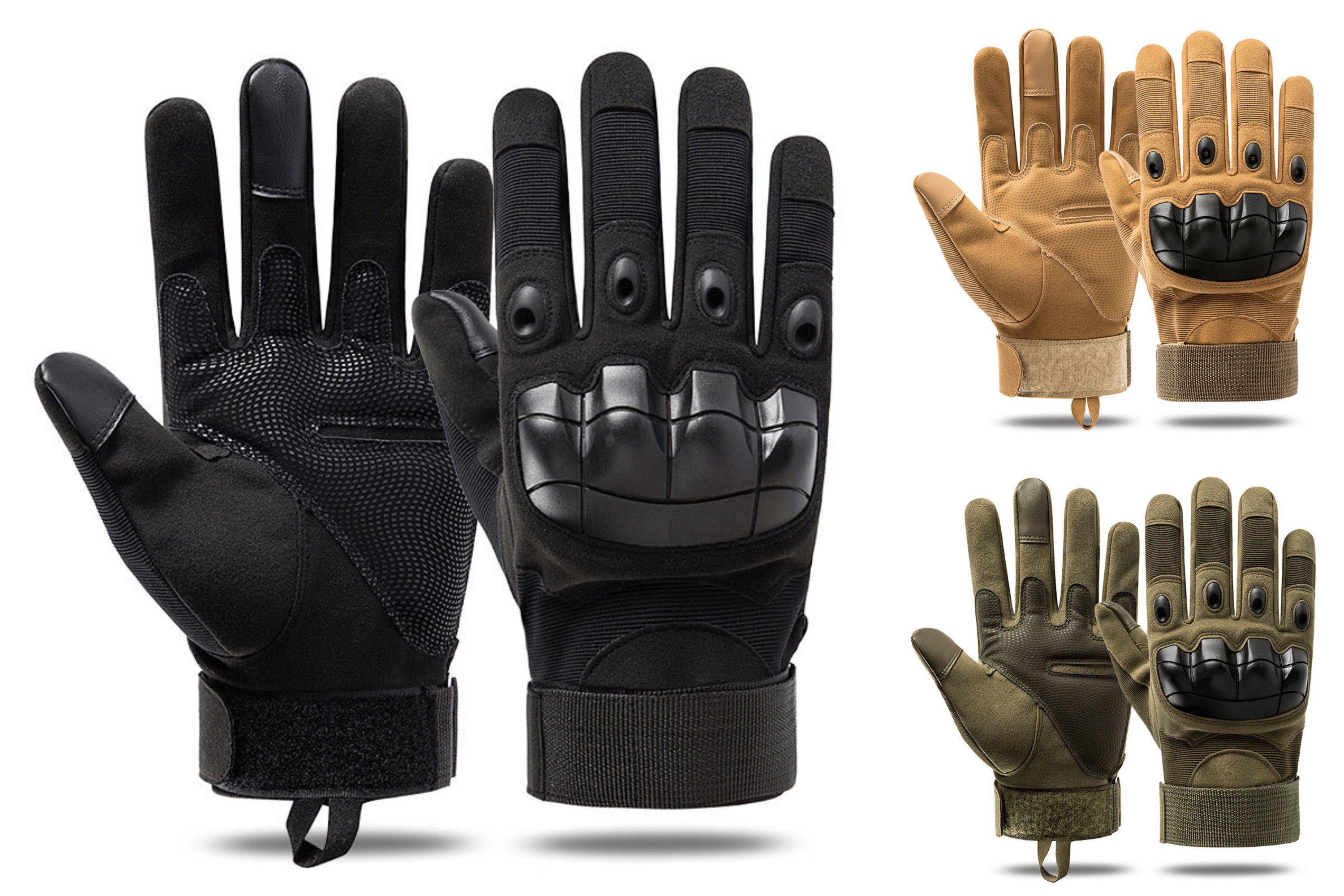 Jupitergear Tactical Military Airsoft Gloves for Outdoor Sports, Paintball, and Motorcycling with Touchscreen Fingertip Capability