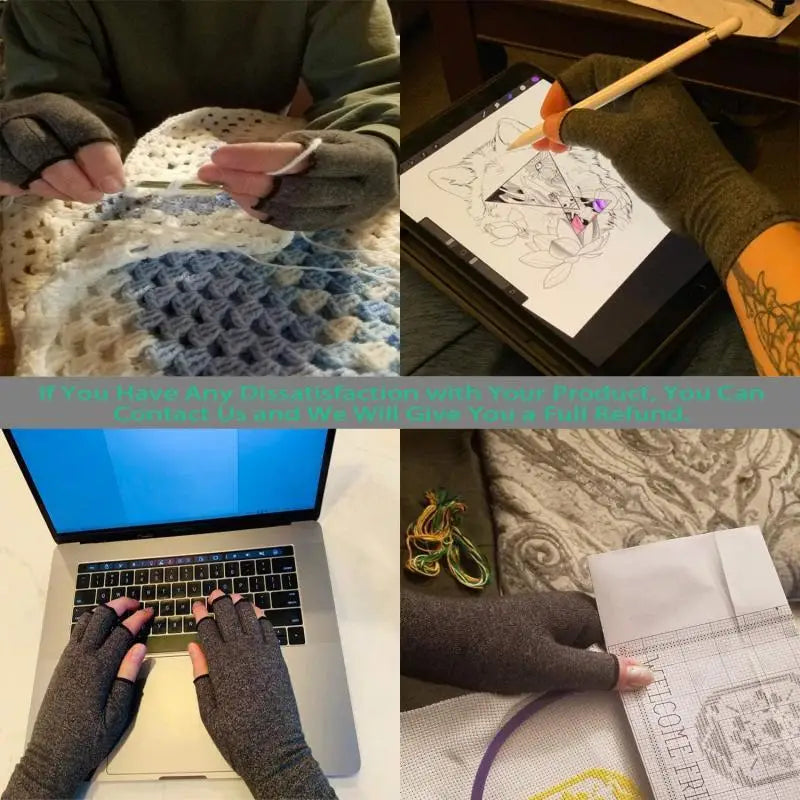 New Compression Arthritis Gloves Wrist Support Joint Pain Relief Hand Brace Women Men Therapy Wristband Compression Gloves 2023