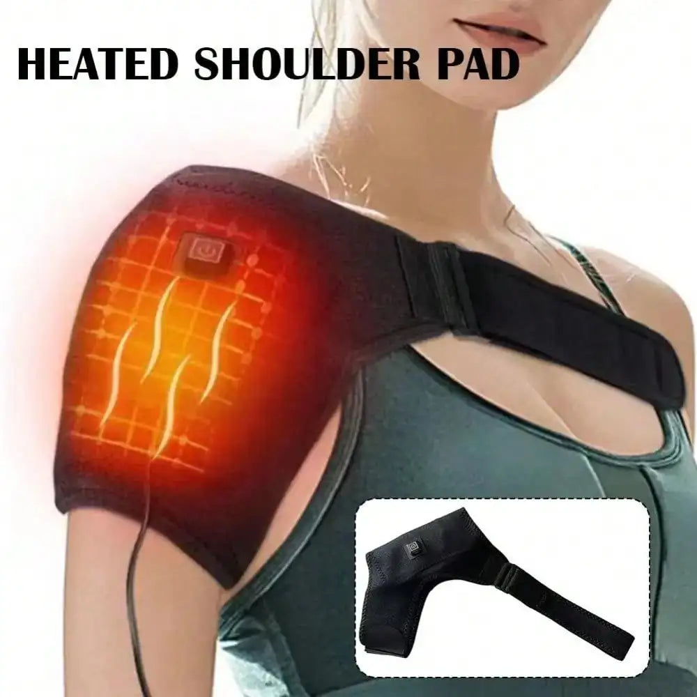 Electric Heating Heated Shoulder Brace Wrap Shoulder Massage Support Belt Strap for Arm Shoulder Fitness Brace Keep Warm