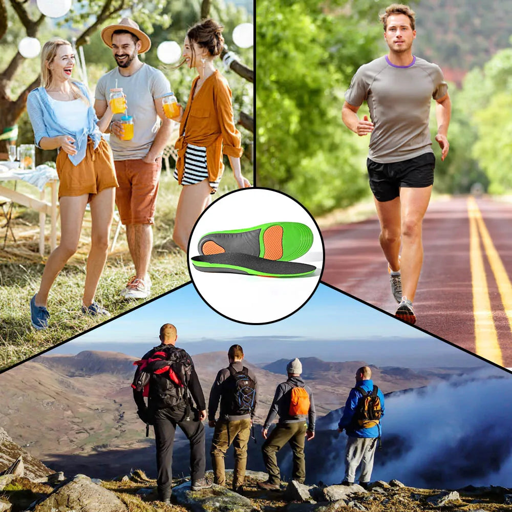 Arch Support Insoles for Plantar Fasciitis Flat Feet Pain Relief, Shock Absorbing Orthotic Inserts for Men and Women L