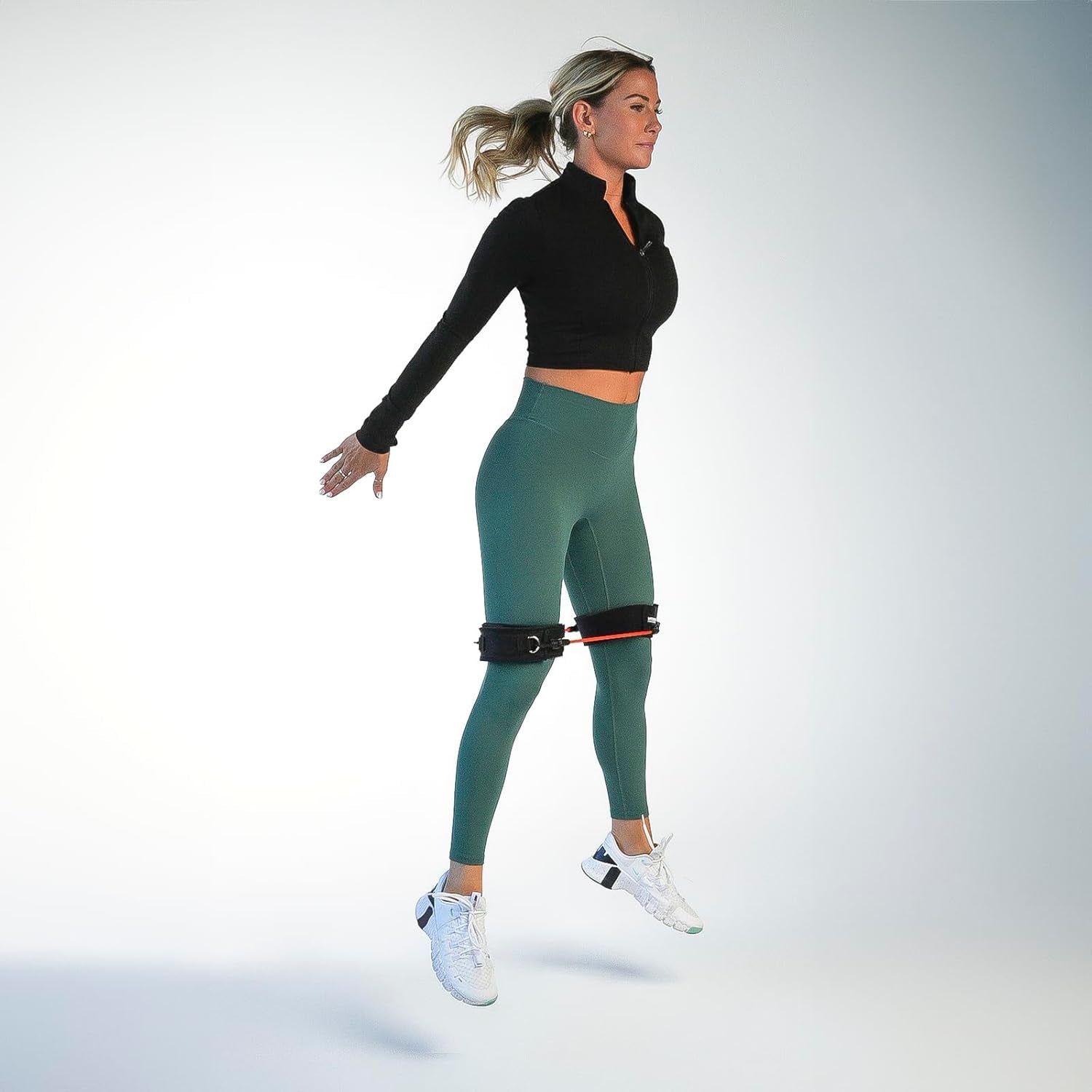 Leg Resistance Bands for Speed, Agility & Fitness Training | 4-Level Athletic Resistance System for All Ages | Includes Stretch Strap & Digital Training Program