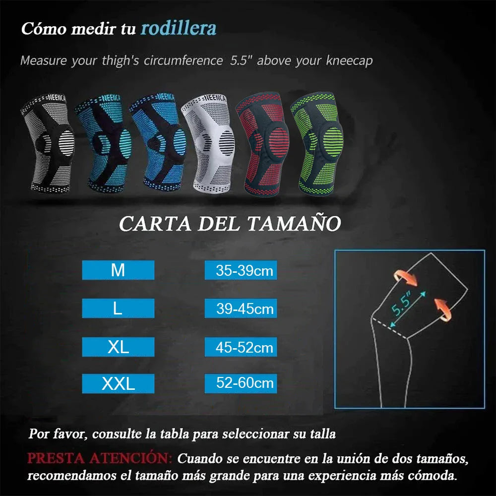 Gray Adjustable Knee Sleeve with Side Stabilizers - Knee Compression Sleeve for Men & Women, Knee Brace for Meniscus Tear, Arthritis Pain, Running, Sports & Injury Recovery Knee Support